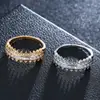 AliExpress Amazon comercio electrónico transfronterizo al contado Europa y Estados Unidos popular hip hop fila única cuadrado circonio microincrustación anillo mujer Venta al por mayor