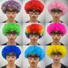 Peluca Afro Cabezal de Payaso Cabello Corto Performance Accesorios Divertidos Coloridos Área de Performance de Jardín de Infancia Materiales Estilismo