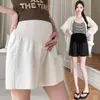 Nuevos Shorts de Maternidad Primavera/Verano 2026 Pantalones de Satén Piel de Leche Especialmente Cómodos Versátiles Pantalones de Pierna Ancha