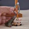 Colgante Lindo Yuanbao Sándalo Madera de Haya Artesanías Estilo Creativo Llavero Decoración de Bolsa Adorno Tallado en Madera Maciza Venta al por Mayor
