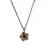 Collar de Flor de Diamante Brillante Estilo Japonés Girly de Lujo Ligero para Mujer, Cadena de Clavícula Sencilla Elegante Exquisita de Acero de Titanio de Nicho que No se Desvanece