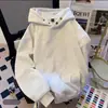 Sudadera con capucha de botones de peso pesado de alta gama estilo americano de moda para hombre, otoño e invierno, forrada de polar, gruesa, corte holgado, marca de moda, chaqueta elegante