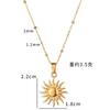 Colar Francês Retrô Nicho Geométrico Pedra Natural Aço Inoxidável Feminino Europeu e Americano Simples Temperamento Personalidade Design Colar