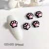 Acessórios de Arte para Unhas de Gatinho Mini Desenho Fofo Versátil Semi-Transparente 3D Fundo Plano Garra de Gato Usável Acessórios de Decoração para Unhas