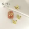 Decorações Vazadas de Borboleta para Nail Art, Mini Enfeites Populares de Borboleta para Unhas, Design de Duas Asas, Estilo Iridescente de Luxo Leve