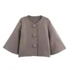 Llegada Nueva Verano 2026 Moda Europea y Americana Chaqueta Corta de Punto Holgado 6771015