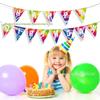 BA277 meninas aniversário bunting tie-dyed tema bunting festa feliz aniversário flâmula bandeira bunting