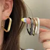 Pendientes Cuadrados de Estilo Europeo y Americano para Mujer, Brazaletes de Oreja Simples y de Moda, Joyería para Orejas Nueva y de Moda 2026, Pendientes de Aro Grandes de Diseño de Nicho