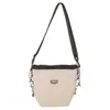 Bolso cruzado casual estilo japonés para hombres y mujeres, bolsa cuadrada pequeña con cordón resistente al agua, bolso de hombro a cuadros estilo Hong Kong para el trabajo