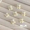 Dopamina Estilo Fofo Forma de Feijão Arte de Unha Especial Flock Dourado Patinha de Gato Resina de Cor Sólida 3D Pedras de Strass Decorações de Unha DIY