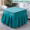 Funda para Mesa Calefactora Gruesa y Forrada de Lana, Funda para Mesa de Estufa Eléctrica, Funda de Algodón, Mantel Cuadrado para Estante Calefactor