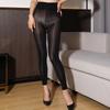 ¡Fábrica en stock calcetines de aceite de caballo de pelo liso de nueve puntos con archivo abierto para hombres y mujeres! Leggings transparentes cd generación de distribución grande