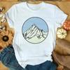 2022Figura Geométrica Estampado Geométrico Camiseta Manga Corta Ropa de Mujer Transfronteriza wish/ebay