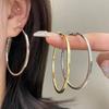 Aretes de Aro Cuadrado Liso de Aguja de Plata Simple Estilo Ins de Moda Coreana, Aretes de Lujo Ligero para Mujer, Aretes de Lujo Ligero de Alta Gama