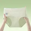 Roupa Íntima Nova de Algodão Puro Sem Costura Seda de Amora Gancho Estendido Roupa Íntima Sem Costura Tamanho Plus Calcinha Cintura Média-Alta Venda por Atacado de Fábrica