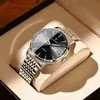Poedagar Nuevo Reloj para Hombre Estudiante Varón Correa de Acero Moderno Moda Reloj de Cuarzo
