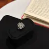 Anillo Explosivo de Encaje Medieval, Moda Retro, Estilo Old Money, Gama Alta, Anillo de Temperamento Exquisito