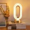 Lámpara de Mesa de Cristal de Alta Gama Estrella Luna Pasarela Recargable para Dormitorio Mesita de Noche Luz Nocturna Lámpara de Mesa Decorativa de Atmósfera