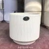 Maceta de Cerámica Estilo Europeo Retro de Pie Alto Personalidad Creativa Redonda Grande Blanco Beige Hogar Sala de Estar Balcón Uso Universal