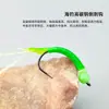 Garceta Blanca Mosca WY307 Nuevo Anzuelo de Piel de Pez Fluorescente Anzuelo para Pez Amarillo Señuelo para Pesca en el Mar Anzuelo Mosca Artificial Señuelo Mosca