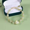 Pulsera Conejo de Jade Estilo Chino para Mujer Diseño Nicho ins de Alto Valor Pulsera de Estudiante Novia Regalo de Cumpleaños Antiguo