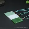 Collar de alta calidad color verde oscuro Colgante Xiangyun Pingan Marca Wuyi Estilo Étnico Cadena de Lana Encaje Superior de Vidrio para Hombres y Mujeres