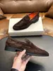 Mocasines de Piel de Vaca Gamuza de Primera Capa de Gama Alta STN Costura de Contraste Artesanía Suela Plana Cómoda Zapatos Casuales de Caballero Comercio Exterior