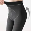 Medias de Rayas Verticales de Algodón para Mujer, Estilo Otoño e Invierno, Rayas Verticales, Adelgazantes, Leggings Adelgazantes de Presión Negros, Leggings Antideslizantes