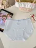 Roupa Íntima Plus Size A370 Lyocell Laço 10A Algodão Puro Forro Antibacteriano Cintura Média Respirável Shorts Triângulo para Meninas