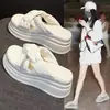 Sandalias de Dedo con Cuña de Suela Gruesa y Pedrería Sandalias de Exterior Chanclas de Verano para Mujer 2026 Nuevas Sandalias de Playa Estilo Hada con Tira Cruzada
