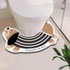 Alfombrilla de baño en forma de U para inodoro Dachshund Barro de Diatomeas Alfombrilla de suelo absorbente para baño Antideslizante para inodoro Antisucios Antideslizante