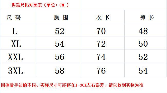 男士睡衣夏季短袖短裤详情图01