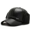 Gorra de lana de invierno para hombre con protección para las orejas, gorra de béisbol cálida para mediana edad y ancianos, papá, abuelo, ancianos, gorra de béisbol gruesa con forro de vellón