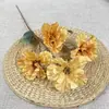 Grande Venda Processamento Cor Café Materiais Florais para Salão de Casamento Arranjo de Flores de Teto