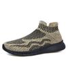 Sapatos Masculinos de Tamanho Grande Transfronteiriços Respiráveis Fly-knit Slip-on Sapato Meia Solado Leve Macio Tênis de Corrida Sapatos Casuais da Moda