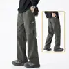 Calça Cargo Calça Casual Masculina Primavera Verão 2025 Nova Solta Reta Esportes ao Ar Livre Calça Longa Masculina