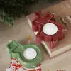 Resina de Cristal Papoula DIY Gesso Rena de Natal Boneco de Neve de Natal Base para Suporte de Vela Molde de Silicone
