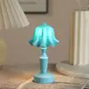 Luz de Noche de Loto Transfronteriza Lámpara de Mesa Pequeña LED Retro Europea Decoración de Mesa de Dormitorio Luz Ambiental Decorativa