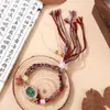 Novo Relógio Pulseira com Contas de Diamante para Mulheres Atacado Ajustável Dopamina Tecido à Mão DIY Relógio Feminino