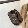 Zapatos de Cuero con Plataforma de Suela Gruesa para Aumentar la Altura Estilo Británico con Hebilla para Mujer 2026 Otoño Nueva Llegada Mocasines de Dos Vías Mary Janes Zapatos de Salón