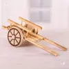 Carrinho de ferramentas agrícolas de madeira barco prancha carro fileira carro moinho semeador arado carrinho vale modelo cultura moinho de vento