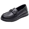 2026 Nuevos Zapatos de Madre de Cuero Suave y Suela Suave para Personas de Mediana Edad y Mayores, Zapatos de Vestir Cómodos para Primavera y Otoño, Zapatos de Trabajo para Mujer, Antideslizantes