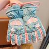 Luvas de Esqui Infantis Inverno Impermeáveis Quentes Veludo Acolchoado Meninos e Meninas Ciclismo Anti-congelamento Frio Bebê Brincando na Neve