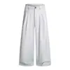 Pantalones Casuales Jiamu Estilo Old Money Americanos de Doble Pinza Holgados Sueltos Pierna Ancha Versátiles para el Trayecto Diario Unisex Pierna Recta