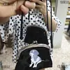 Bolso bandolera para mujer con correa de cuero, correa de cuero de 5 mm de grosor en color marrón oscuro/negro