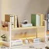 Estante de Almacenamiento de Tablero Perforado para Escritorio Estante de Libros para Escritorio de Dormitorio Escritorio para Estudio en Casa Escritorio de Oficina Estante de Exhibición de Almacenamiento Multicapa