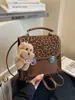 Mochila Retro Estampado de Leopardo Moda Femenina Casual Estudiante Bolsa Escolar 2025 Nueva Mochila Ligera de Gama Alta