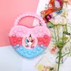 Bolsa de Silicona al por Mayor Bolso Cruzado para Niñas Almacenamiento Billetera para Monedas Alivio del Estrés Infantil Bolsa Tote de Hombro con Burbujas Bolsa de Almacenamiento Regalo