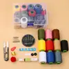 Ferramenta de Reparo com Linha para Costura à Mão Bolsa de Costura com Compartimentos para Linha e Agulhas Caixa Organizadora para Reparo de Costura Conjunto de Caixa de Costura Doméstica Bolsa de Costura Resistente