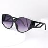 Nueva tendencia de moda, gafas de sol con montura ovalada, patas huecas, gafas de sol de calle personalizadas, gafas de sol, protector solar, sombrilla para exteriores